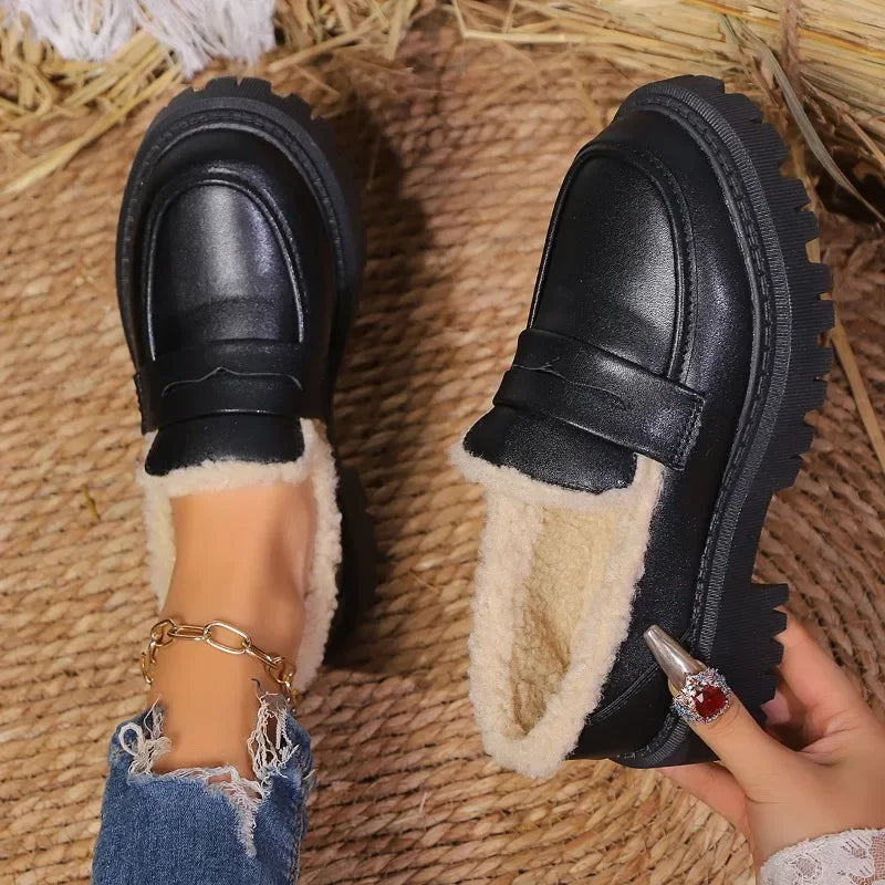 Women's Chunky Faux Leather Loafers Corvine
