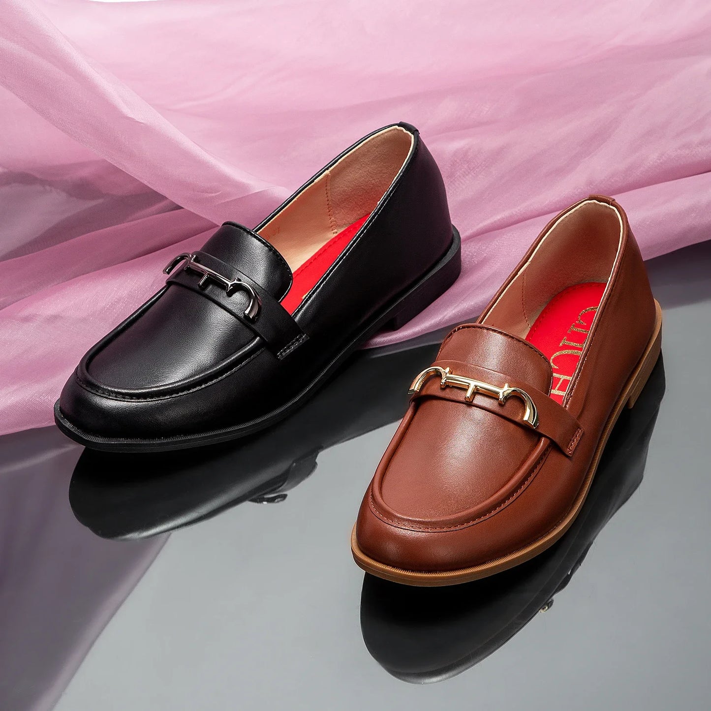 Women's Classic Leather Flat Shoes Corvine
