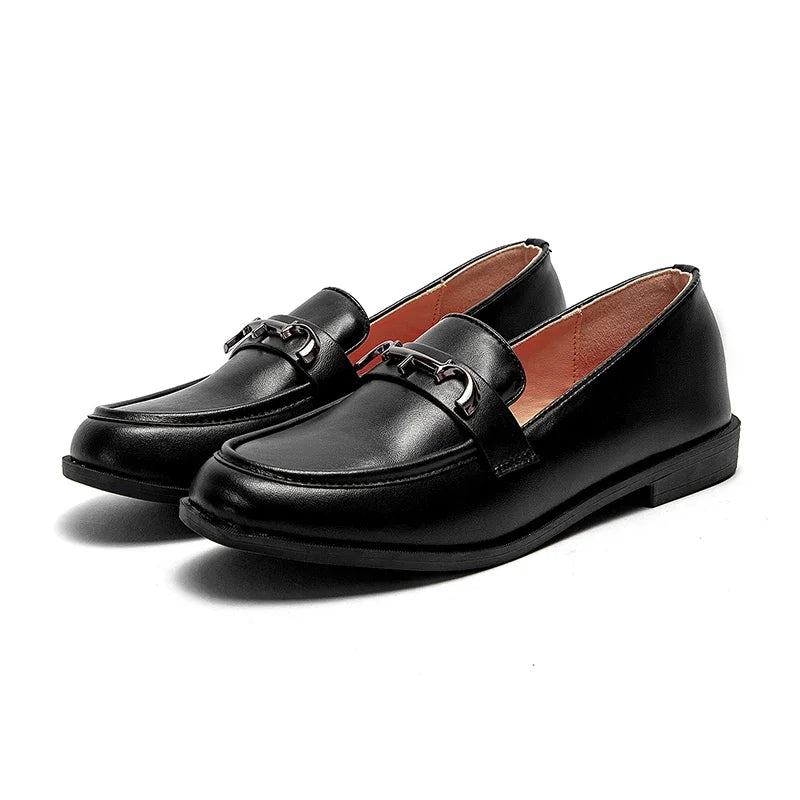 Women's Classic Leather Flat Shoes Corvine