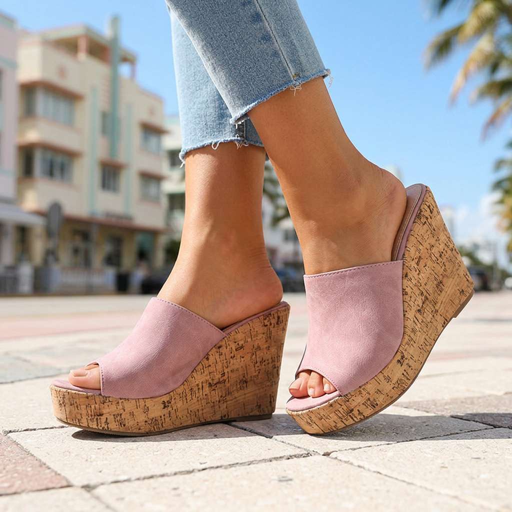 Women's Cork Wedge Heel Sandals Corvine