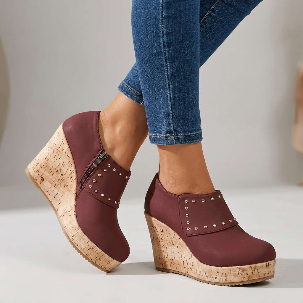 Women's Cork Wedge Heel Shoes Corvine