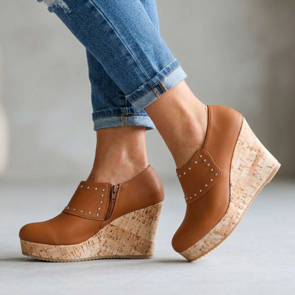 Women's Cork Wedge Heel Shoes Corvine