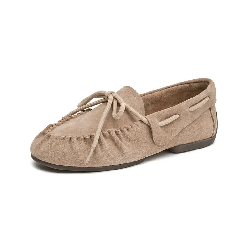Women's Cow Suede Black Loafers Corvine