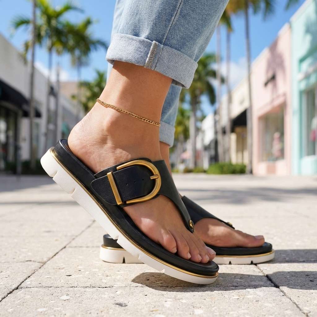 Women's Cushioned EVA Buckle Slides Corvine