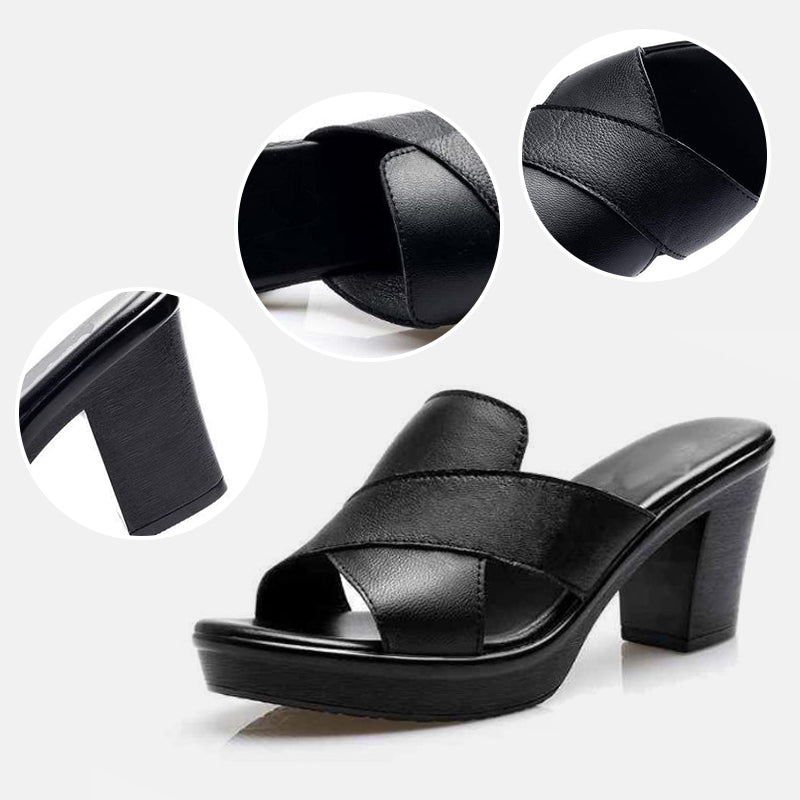 Women's Cushioned Leather Sandals Corvine