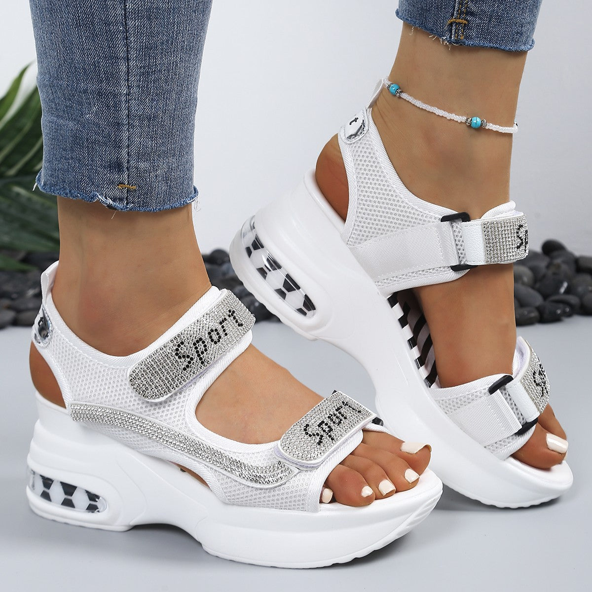 Women's Cushioned Open Toe Platform Sandals Corvine