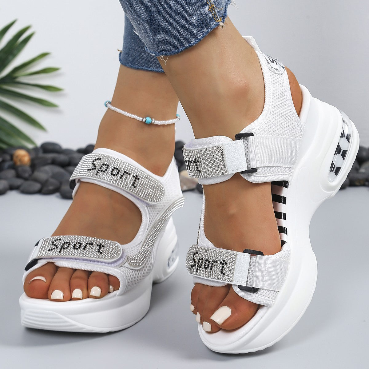 Women's Cushioned Open Toe Platform Sandals Corvine