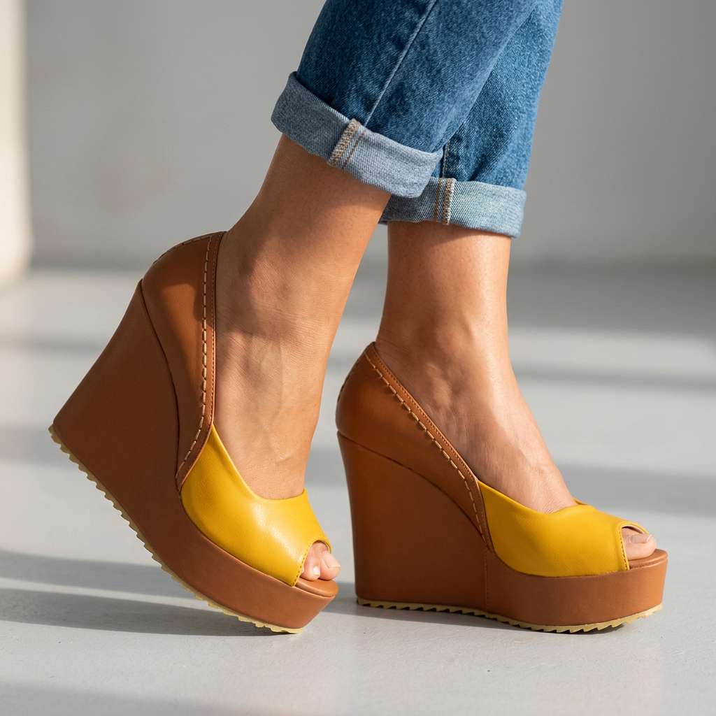 Women's Cushioned Open Toe Wedge Sandals Corvine