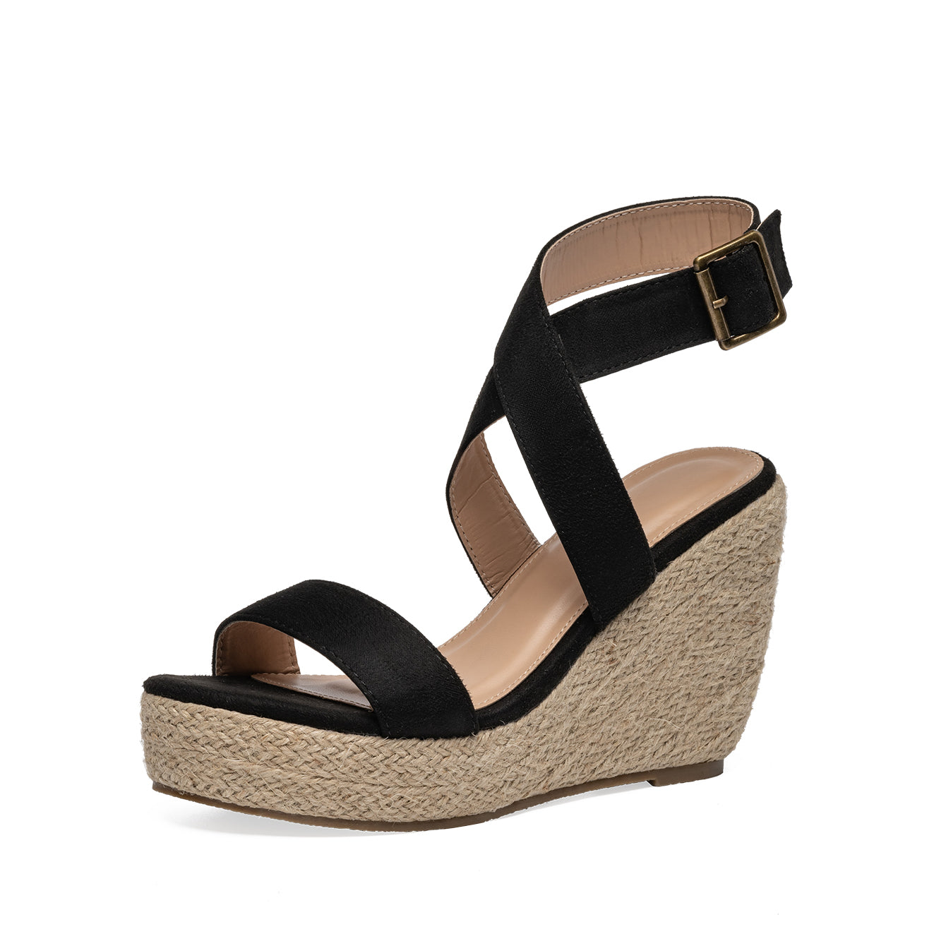 Women's Durable Canvas Espadrille Wedge Sandals Corvine
