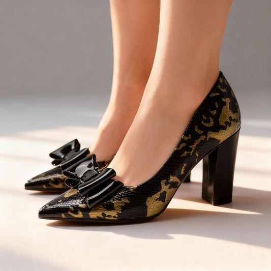Women's Exotic Textured Pointed Toe Heels Corvine