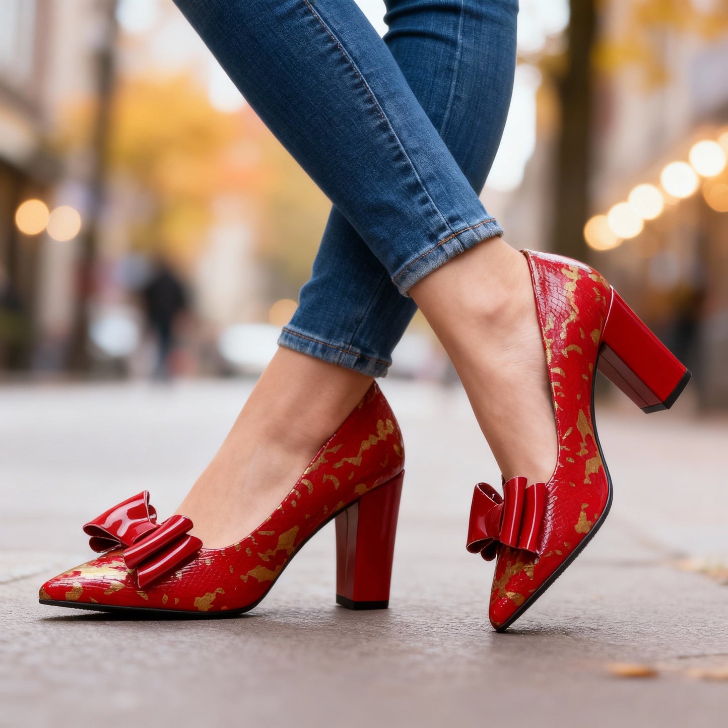Women's Exotic Textured Pointed Toe Heels Corvine