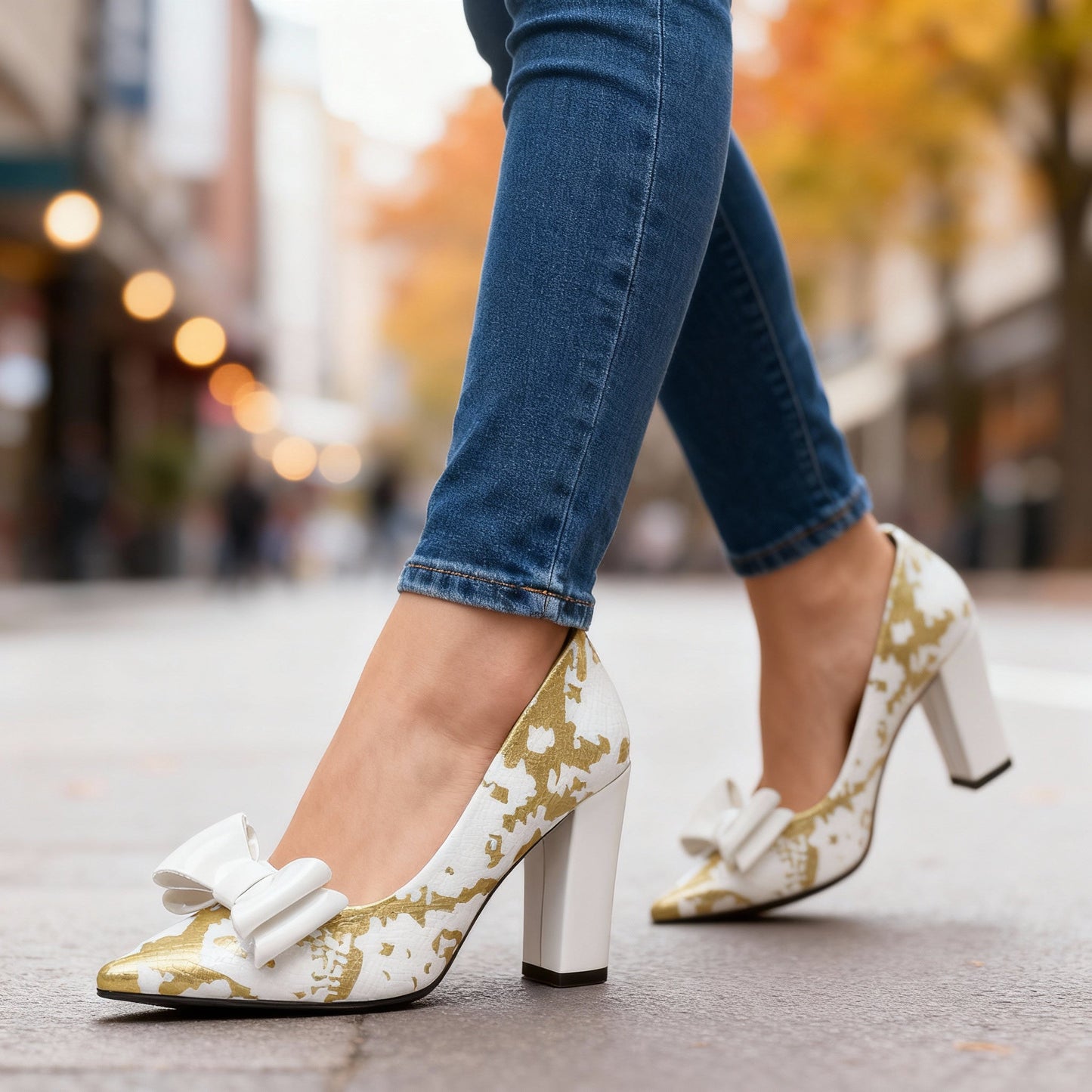 Women's Exotic Textured Pointed Toe Heels Corvine