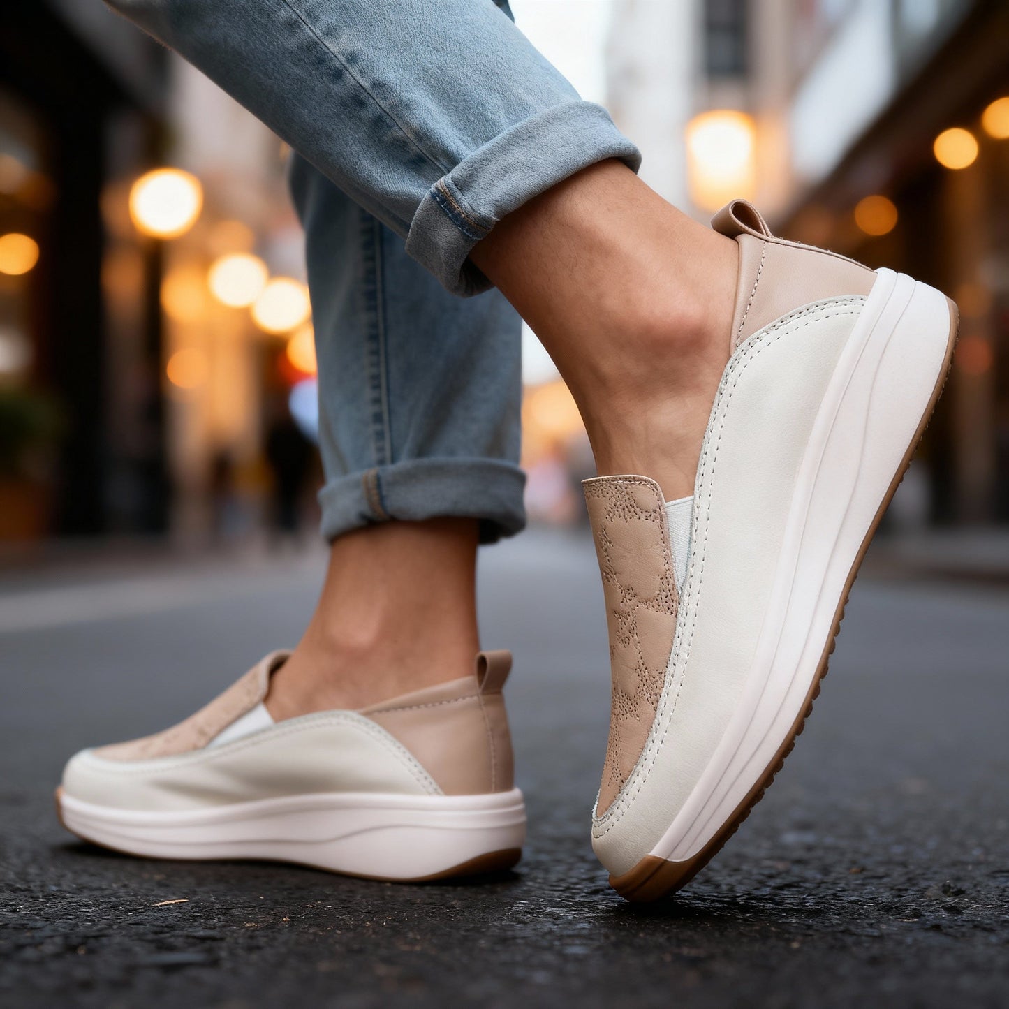 Women's Floral-Embossed Vegan Leather Loafers Corvine