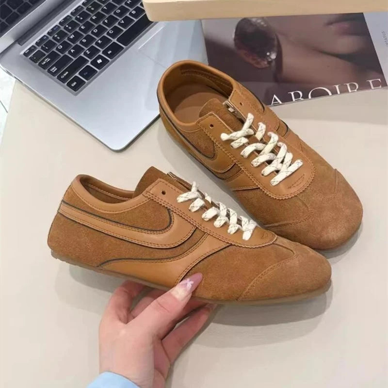 Women's Genuine Calfskin Leather White Trainers Corvine