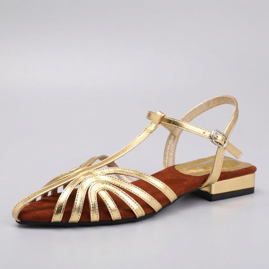 Women's Genuine Leather Low Heel Sandals Corvine