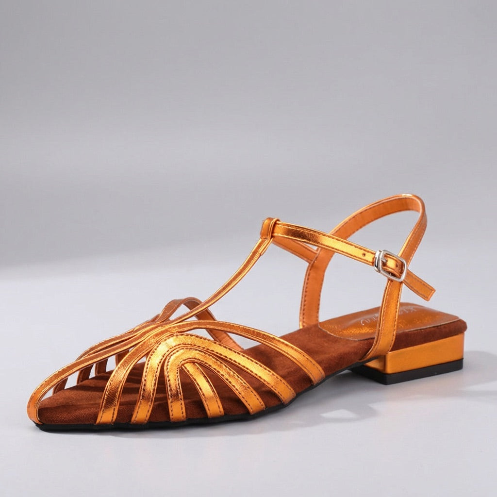 Women's Genuine Leather Low Heel Sandals Corvine