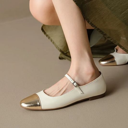 Women's Genuine Leather Mary Jane Flats Corvine