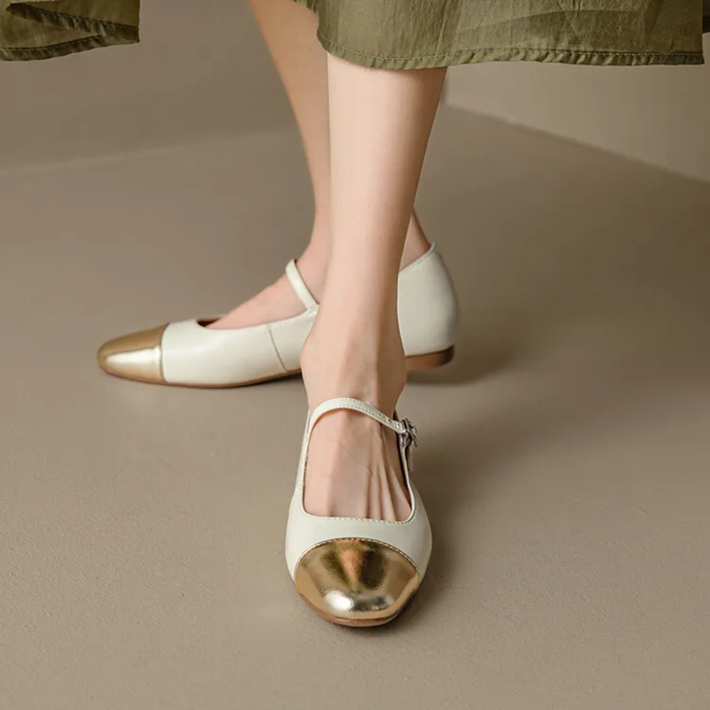 Women's Genuine Leather Mary Jane Flats Corvine