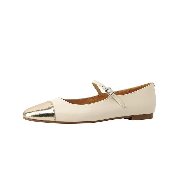Women's Genuine Leather Mary Jane Flats Corvine