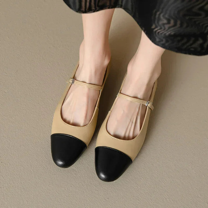 Women's Genuine Leather Mary Jane Flats Corvine