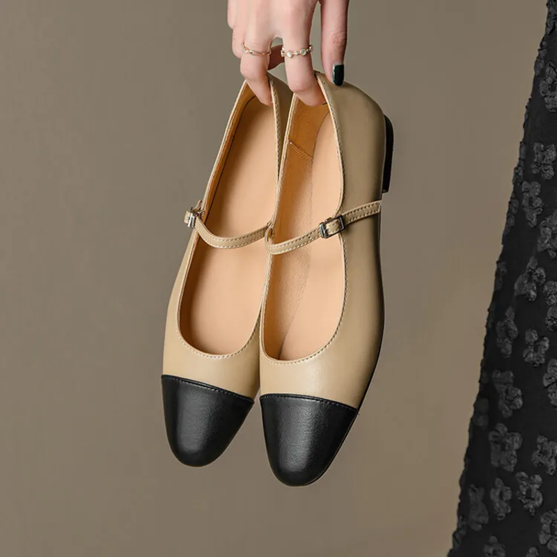 Women's Genuine Leather Mary Jane Flats Corvine