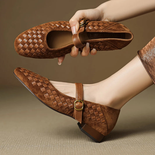 Women's Genuine Leather Mary Janes Corvine
