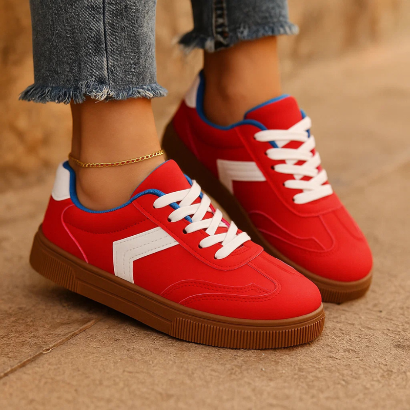 Women's Genuine Leather Retro Trainers Corvine
