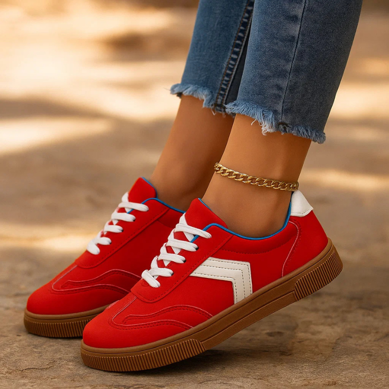Women's Genuine Leather Retro Trainers Corvine