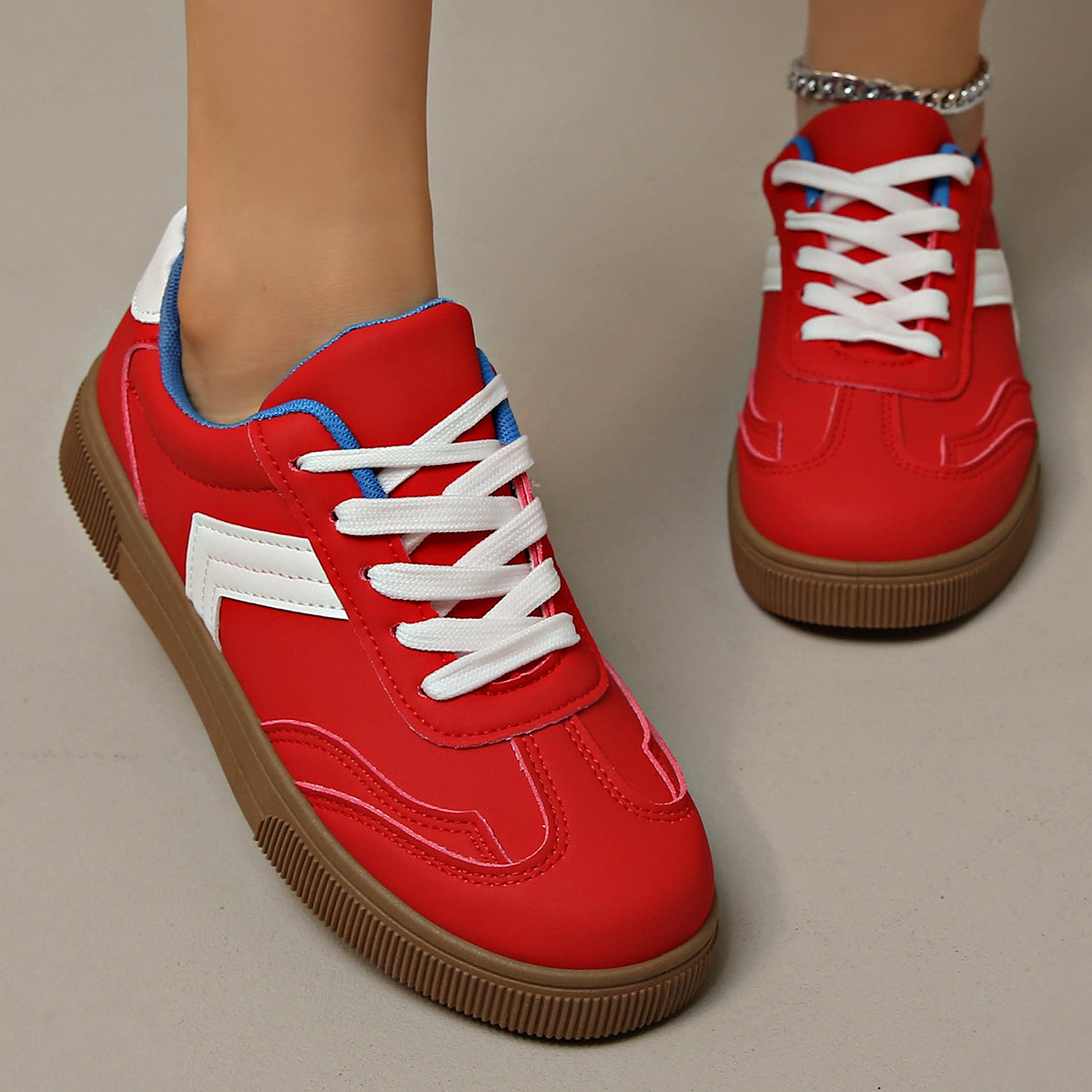 Women's Genuine Leather Retro Trainers Corvine