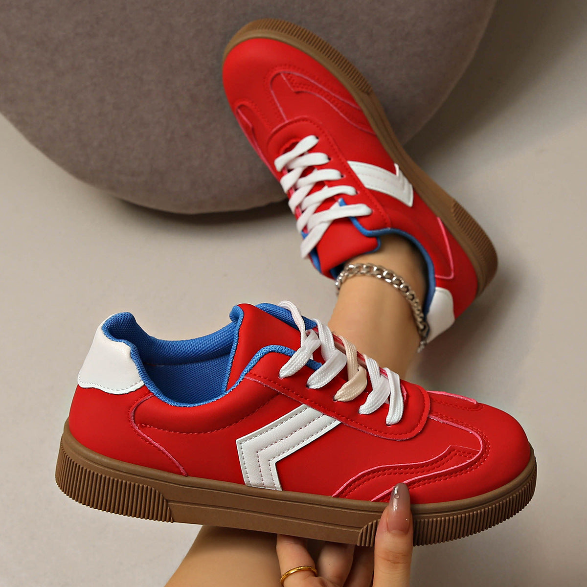 Women's Genuine Leather Retro Trainers Corvine
