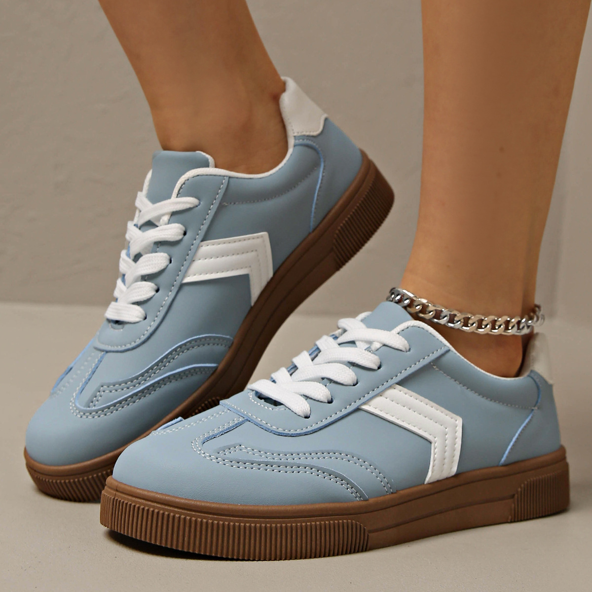 Women's Genuine Leather Retro Trainers Corvine