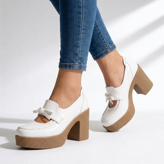 Women's Glossy Patent Platform Heels Corvine
