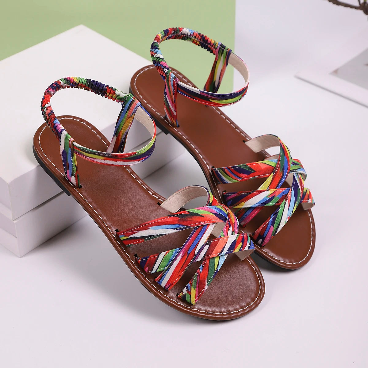 Women's Hand-Finished Vegan Leather Boho Sandals Corvine