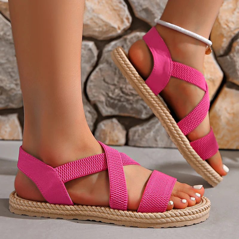 Women's Handwoven Rope-Textured Espadrille Sandals Corvine