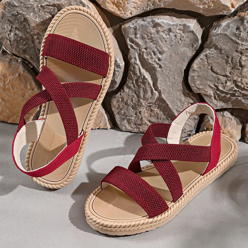 Women's Handwoven Rope-Textured Espadrille Sandals Corvine