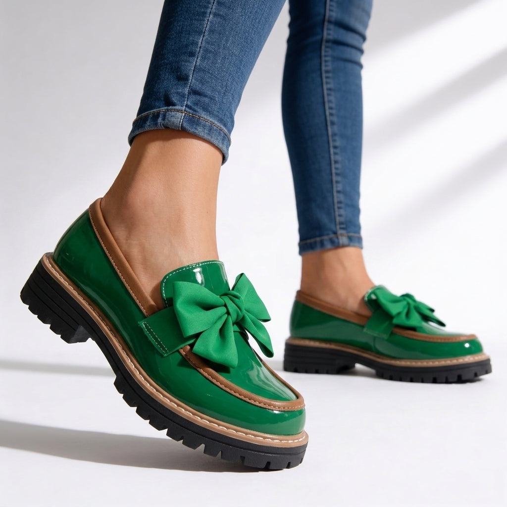 Women's High-Gloss Chunky Loafers Corvine