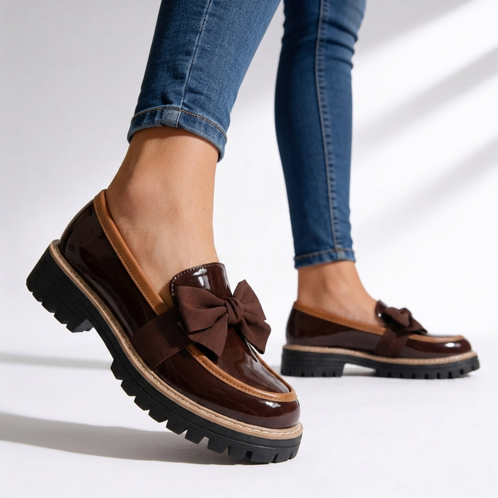 Women's High-Gloss Chunky Loafers Corvine