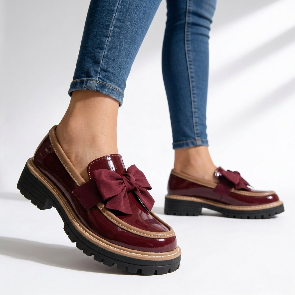 Women's High-Gloss Chunky Loafers Corvine