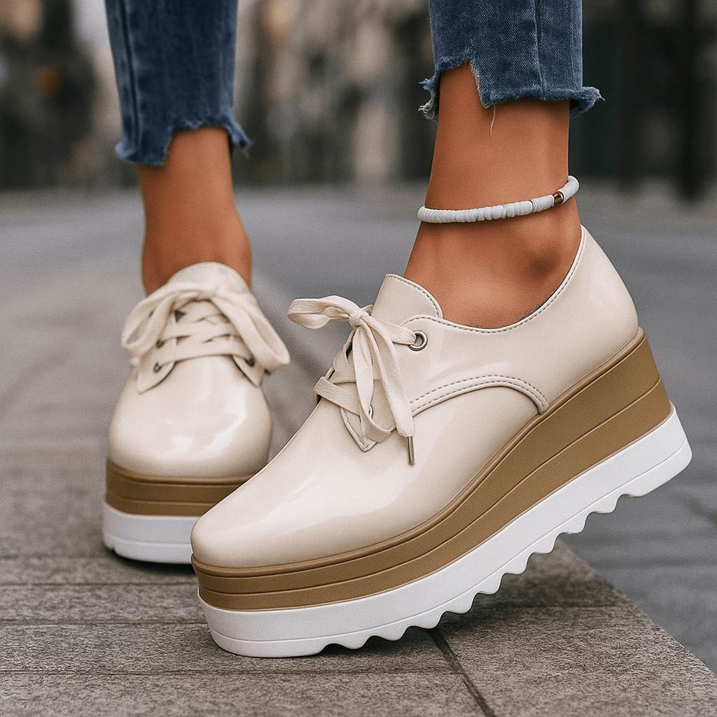 Women's High-Shine Platform Shoes Corvine