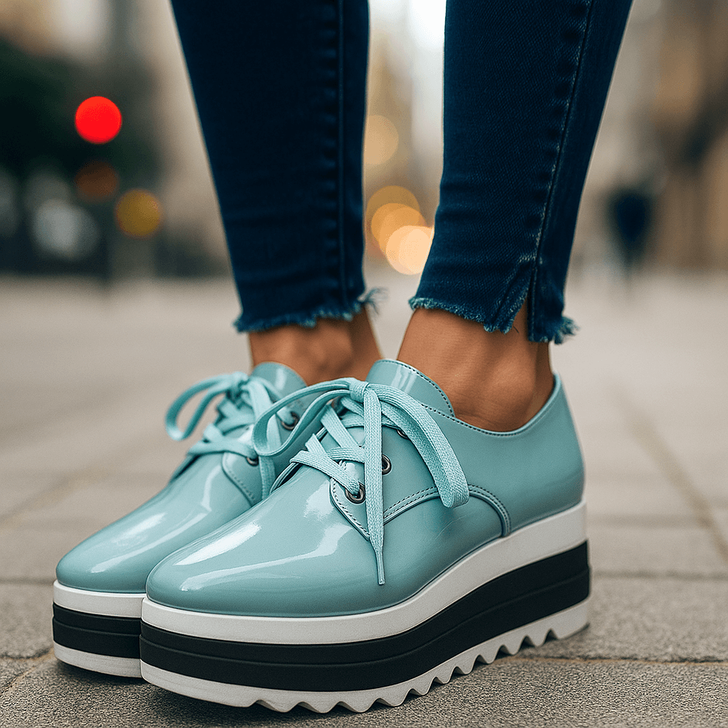 Women's High-Shine Platform Shoes Corvine