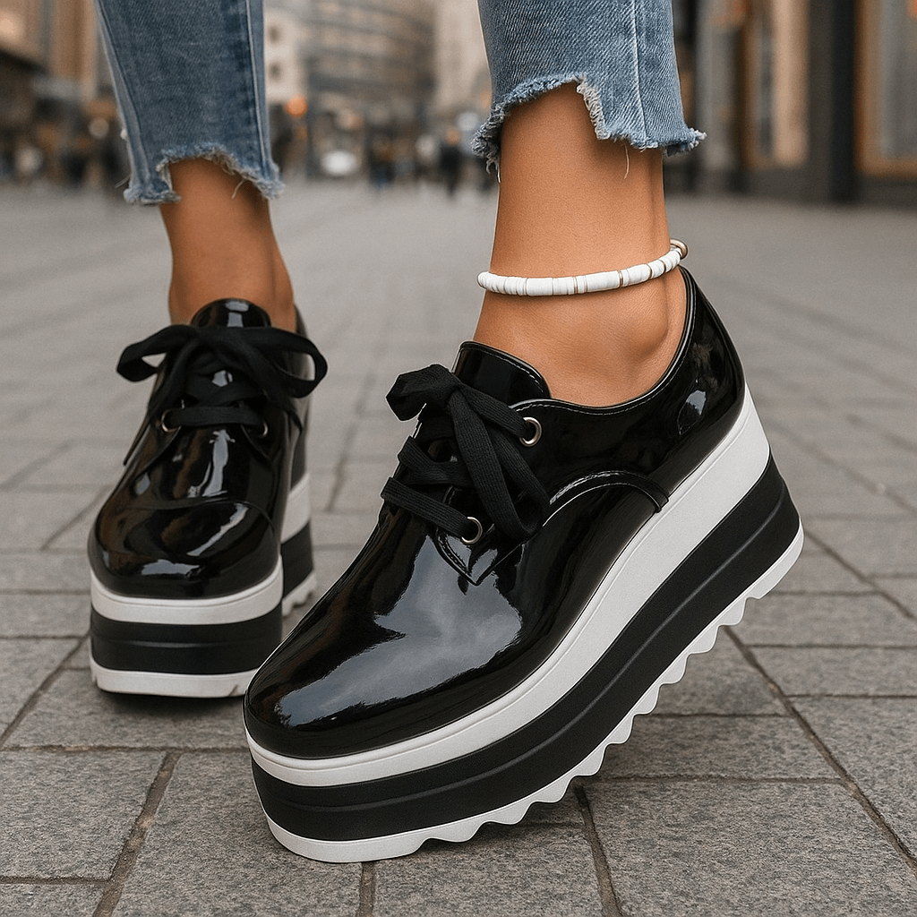 Women's High-Shine Platform Shoes Corvine