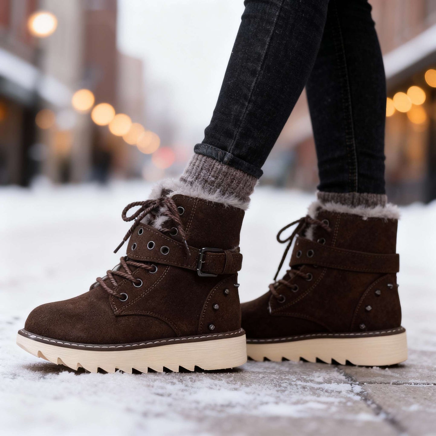 Women's Insulated Laced Winter Boots Corvine