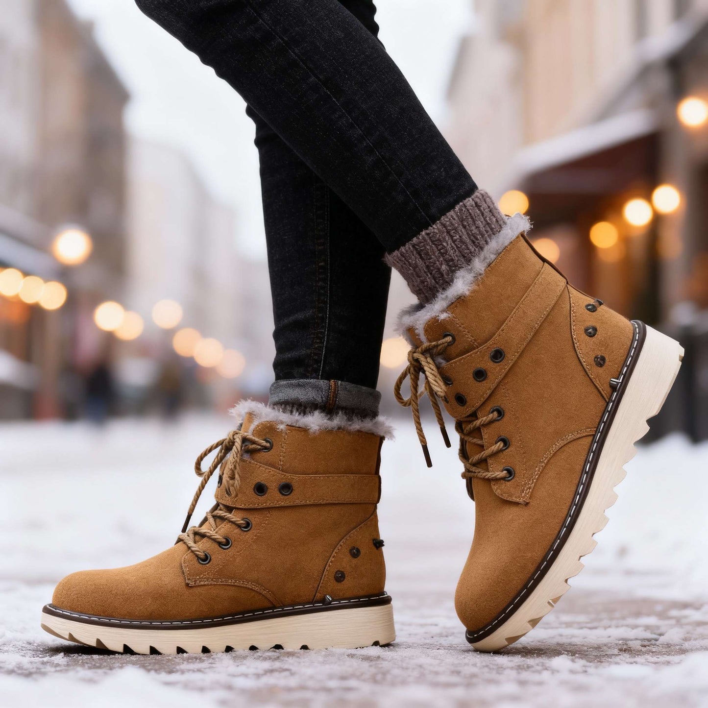 Women's Insulated Laced Winter Boots Corvine