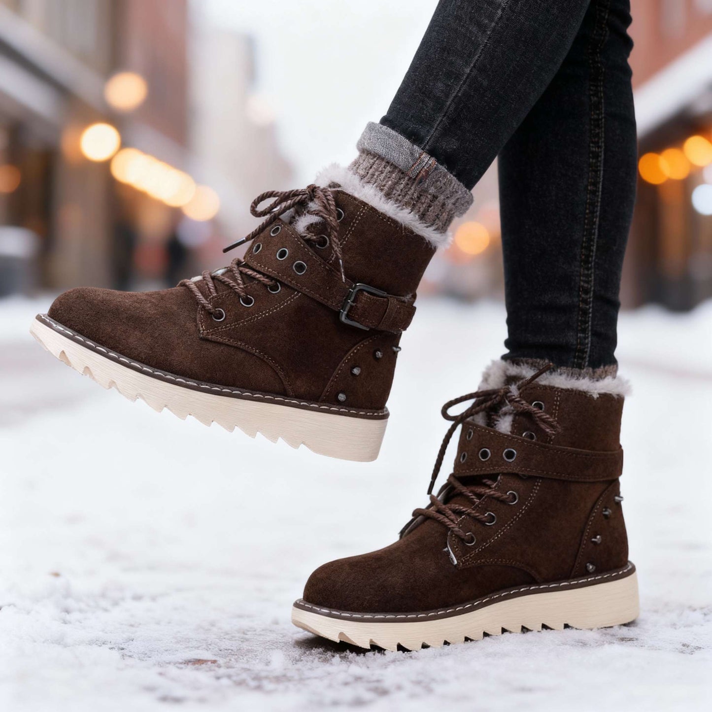 Women's Insulated Laced Winter Boots Corvine