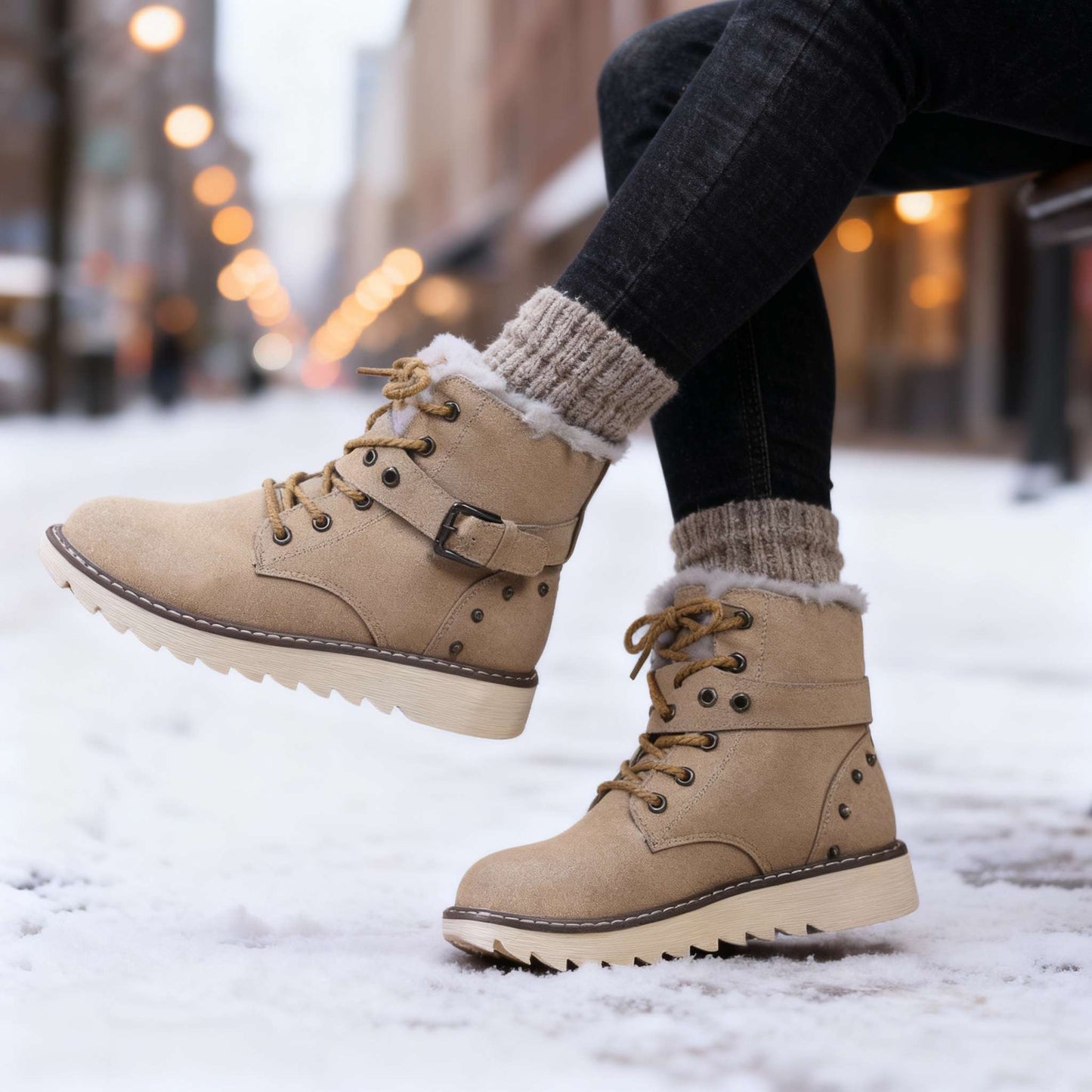 Women's Insulated Laced Winter Boots Corvine