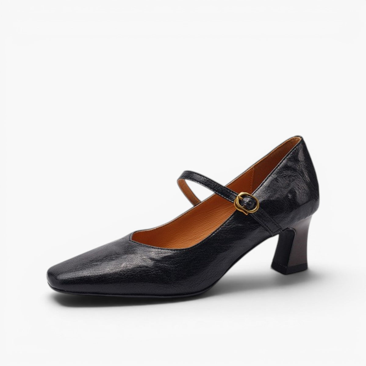 Women's Lambskin Mary Jane Leather Pumps Corvine