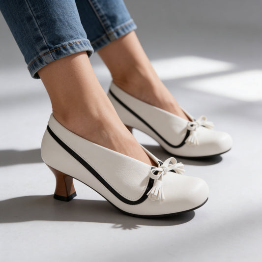 Women's Lapel-Shaped Upper Pumps Corvine
