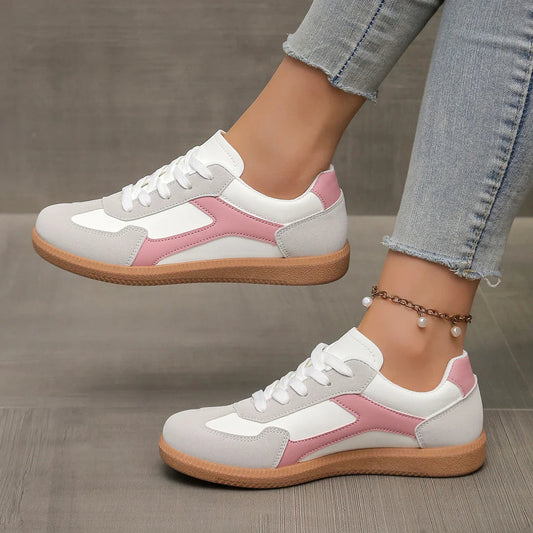 Women's Leather Low-Profile Casual Trainers Corvine