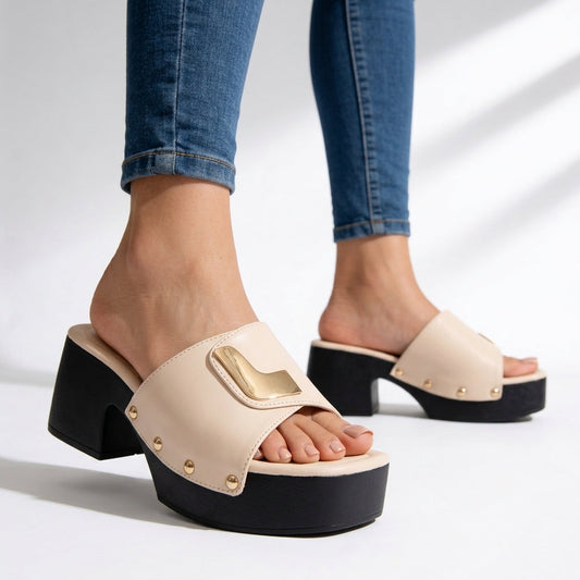 Women's Leather Platform Sandals Corvine