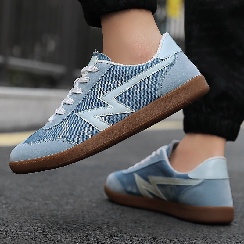 Women's Leather Suede Retro Trainers Corvine